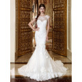 ZM16024 Lace Mermaid Tail Beaded Bodice Sweetheart Vestido de casamento French Lace Bridal Dresses Sexy nupcial Vestido